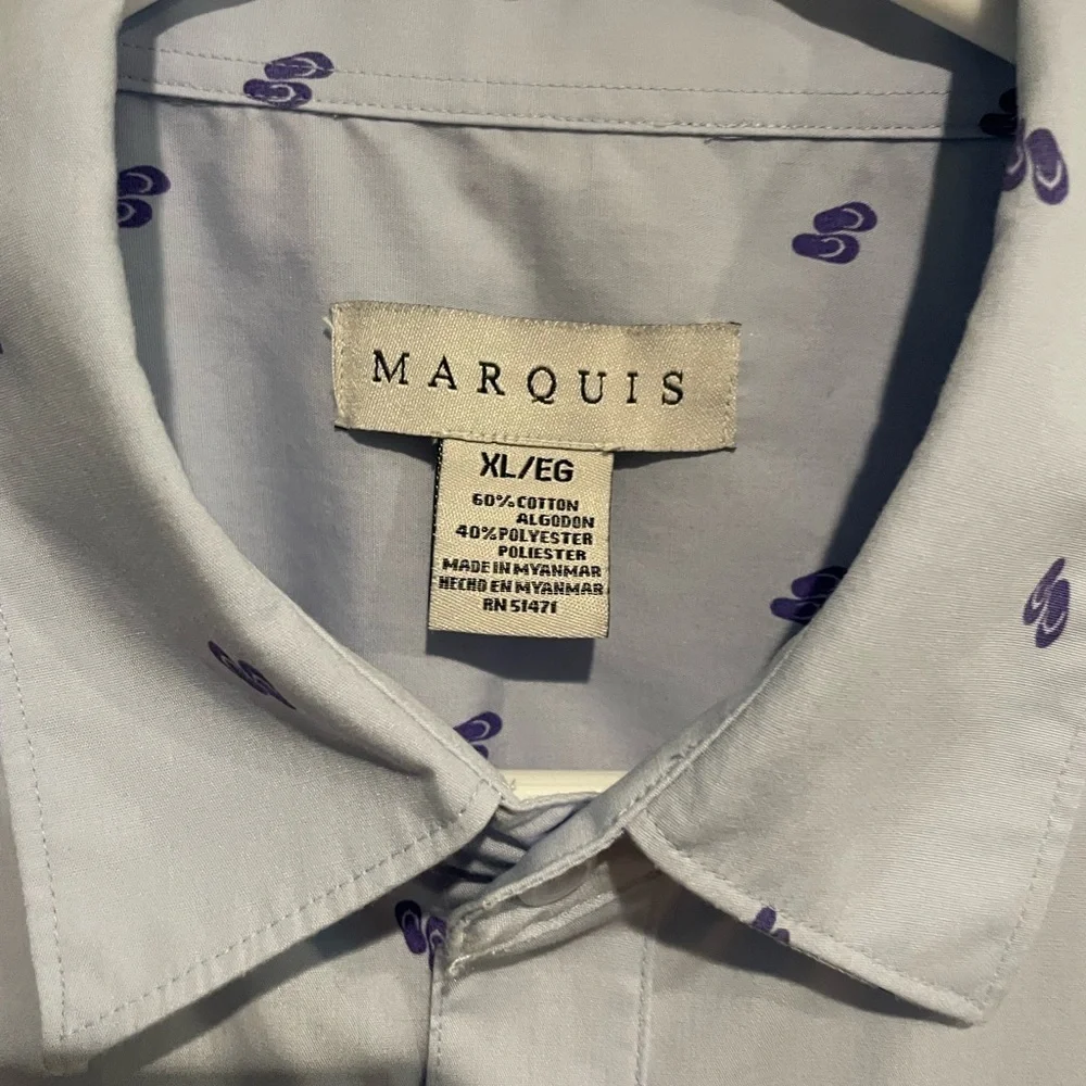 Marquise Light Purple Shirt with Purple Flip Flop Novelty Print